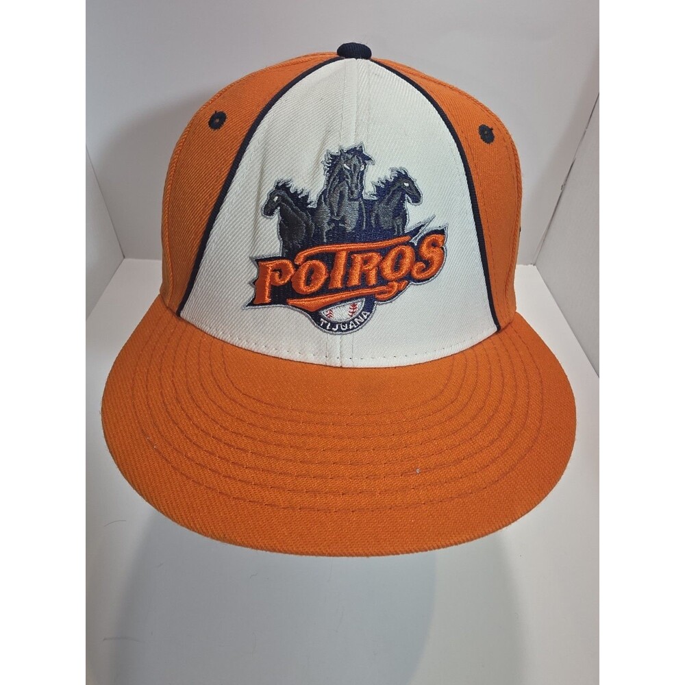 Tijuana Potros Baseball League Hat Size 7 1/2 Orange